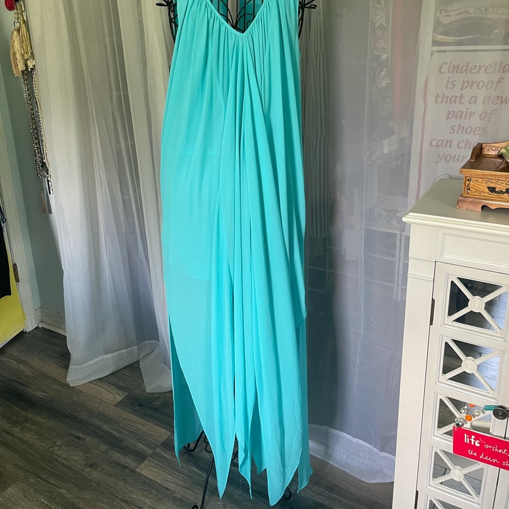 Michael Kors Georgette flutter hi low hem